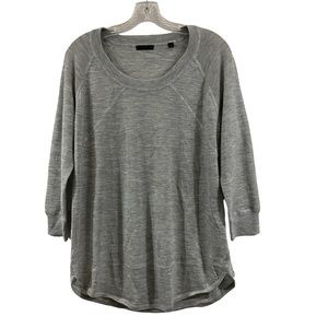 ATM Anthony Thomas Melillo Cashmere Lightweight Sweater Heather Gray Size L NEW